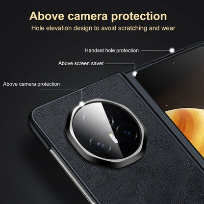 For Honor Magic Vs3 SULADA Shockproof TPU + Handmade Leather Phone Case(Orange) by SULADA