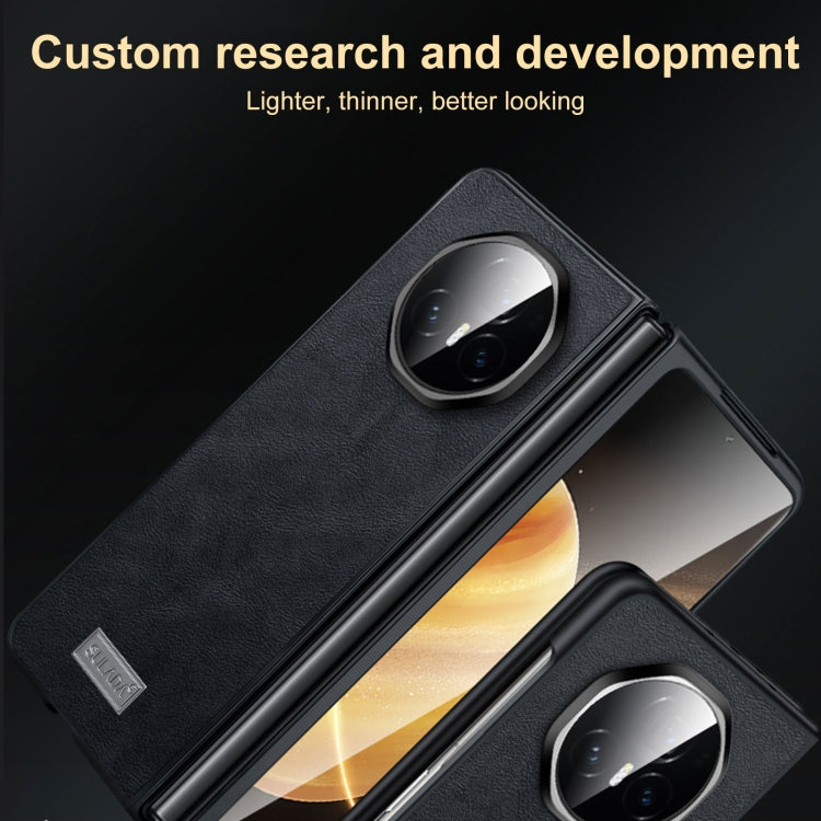 For Honor Magic Vs3 SULADA Shockproof TPU + Handmade Leather Phone Case(Brown) by SULADA