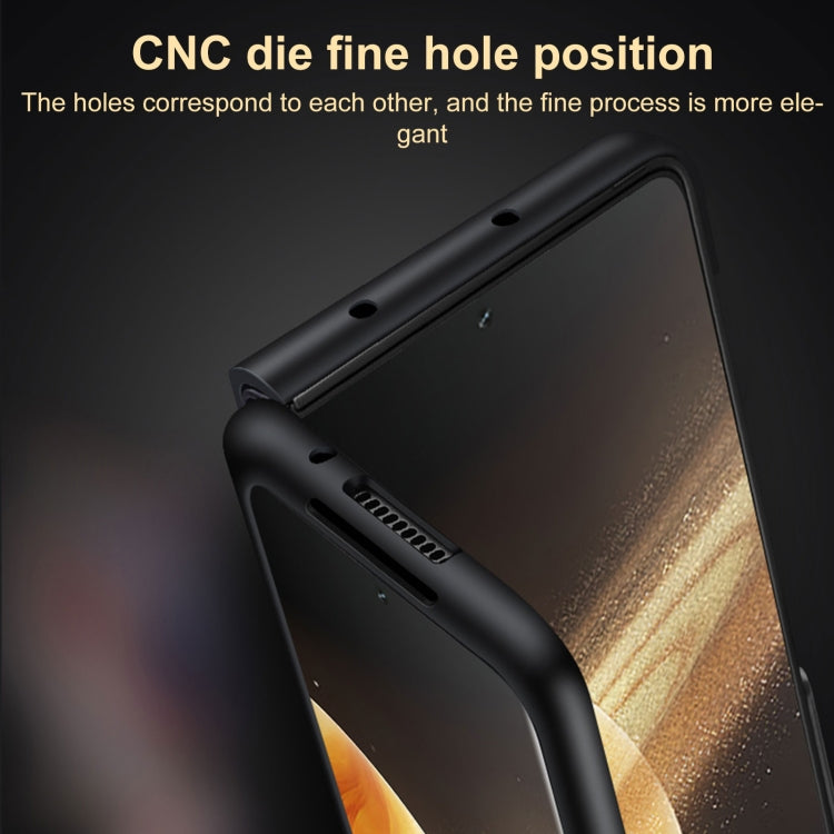 For Honor Magic V3 SULADA Shockproof TPU + Handmade Leather Phone Case(Blue) by SULADA