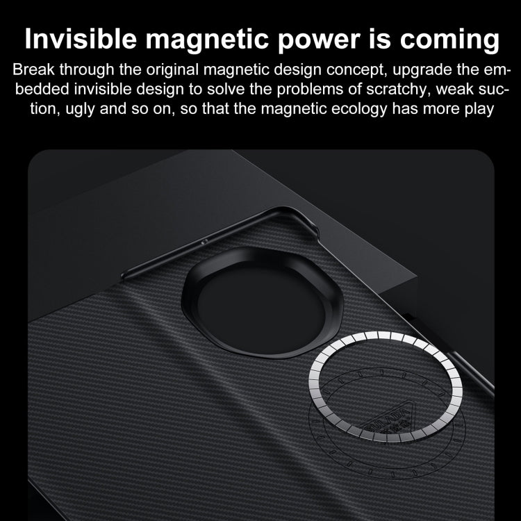 For Honor Magic V3 SULADA Kevlar 600D Texture Smart Window Leather Phone Case(Brown) by SULADA