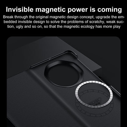 For Honor Magic Vs3 SULADA Kevlar 600D Texture Smart Window Leather Phone Case(Blue) by SULADA