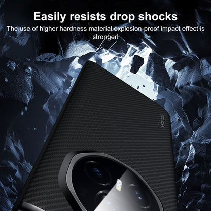 For Honor Magic V3 SULADA Kevlar 600D Texture Smart Window Leather Phone Case(Black) by SULADA