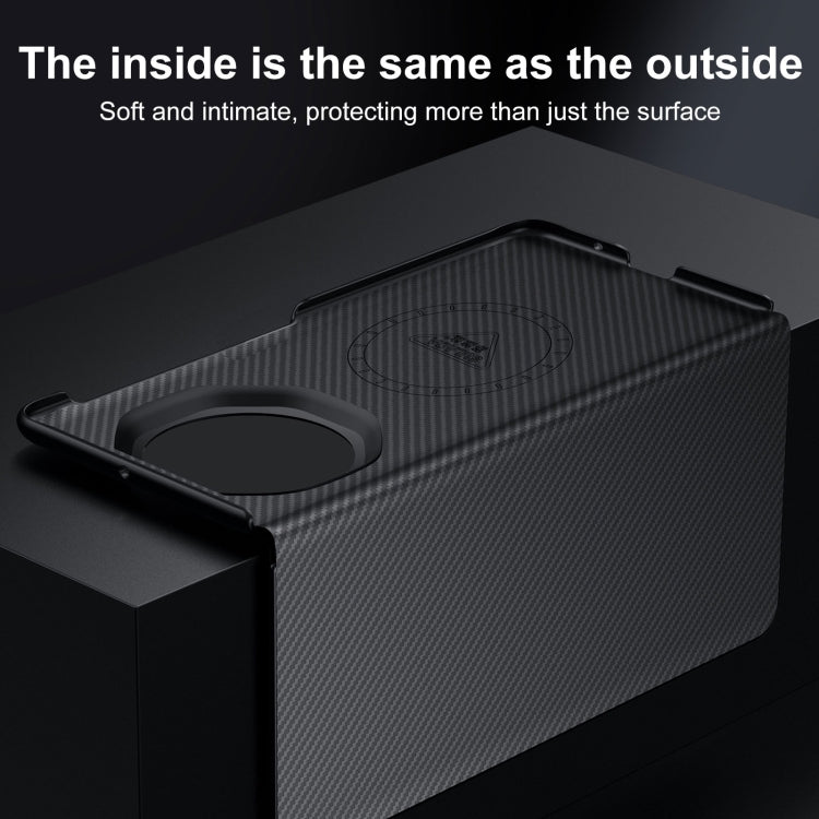 For Honor Magic V3 SULADA Kevlar 600D Texture Smart Window Leather Phone Case(Black) by SULADA