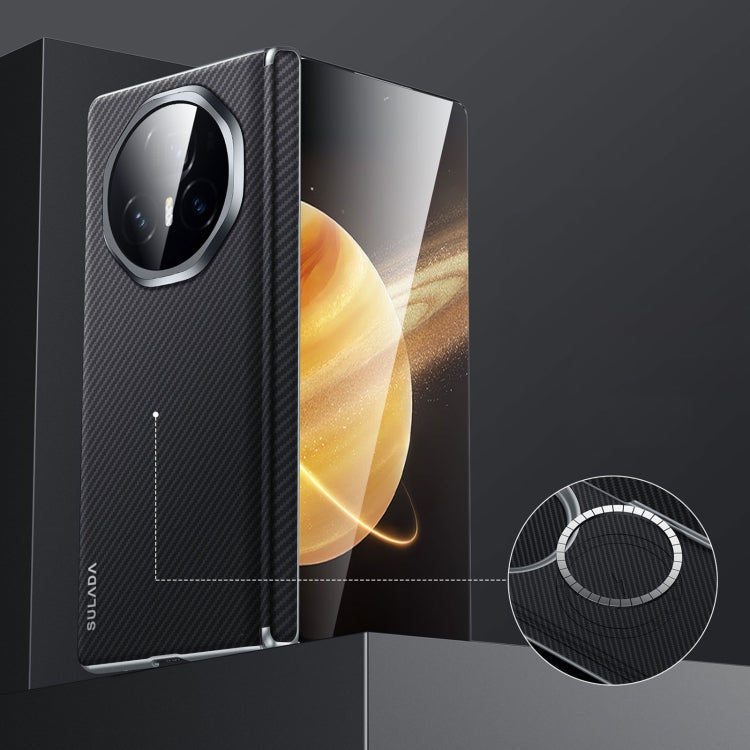 For Honor Magic V3 SULADA 600D Kevlar Texture PC Shockproof Phone Case(Black) by SULADA