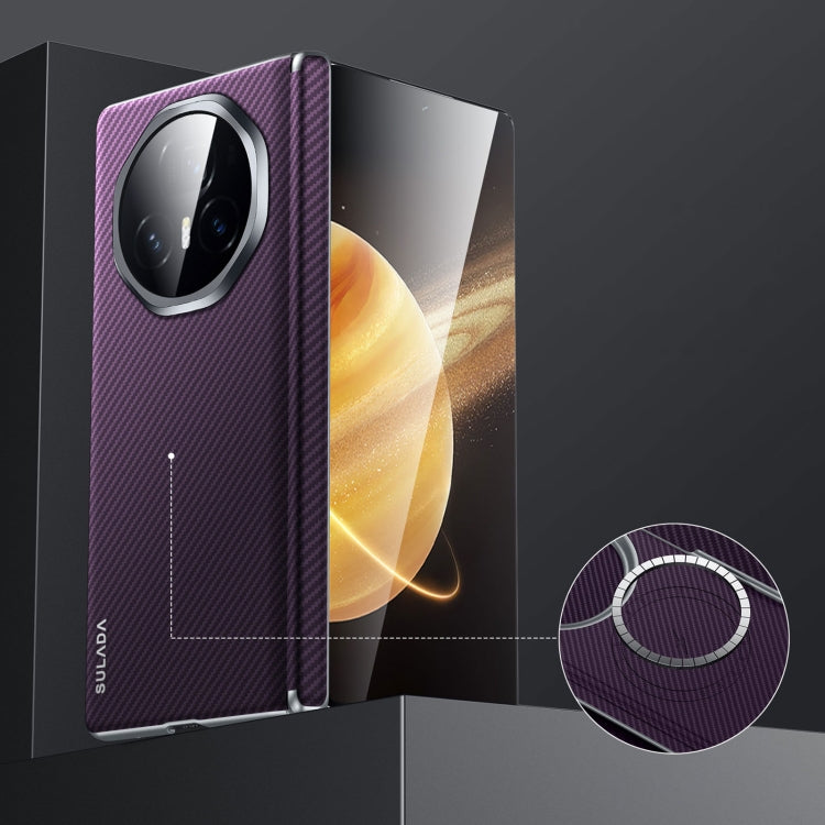 For Honor Magic V3 SULADA 600D Kevlar Texture PC Shockproof Phone Case(Purple) by SULADA