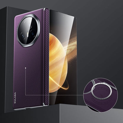 For Honor Magic V3 SULADA 600D Kevlar Texture PC Shockproof Phone Case(Purple) by SULADA