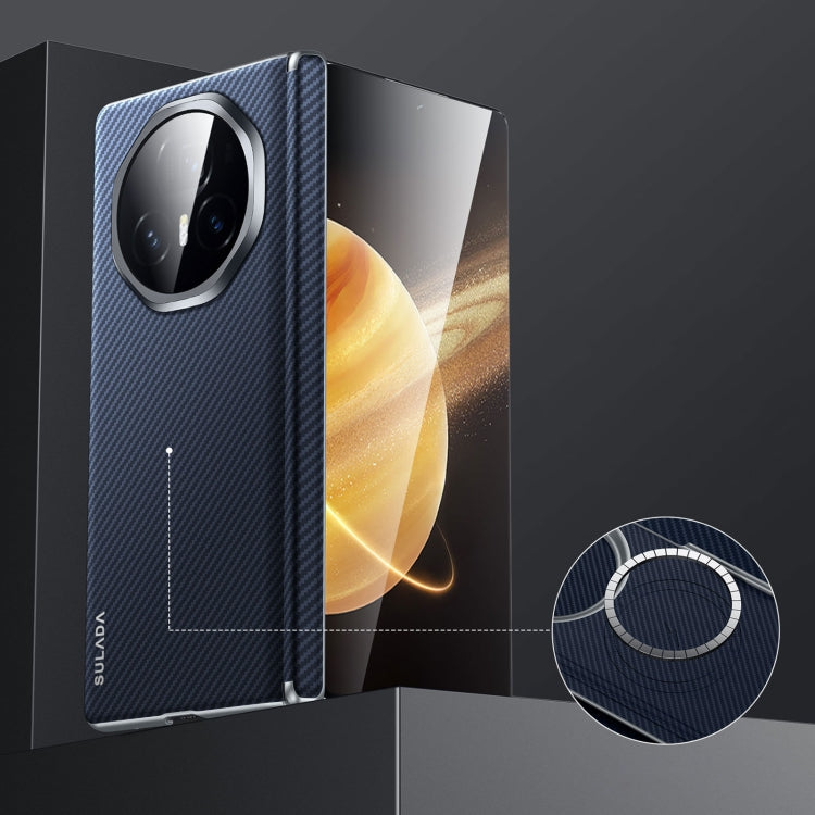 For Honor Magic V3 SULADA 600D Kevlar Texture PC Shockproof Phone Case(Blue) by SULADA