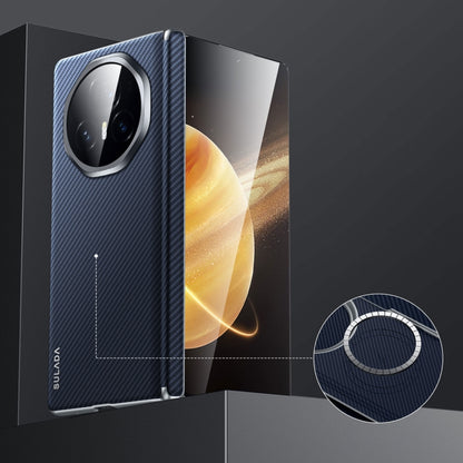 For Honor Magic V3 SULADA 600D Kevlar Texture PC Shockproof Phone Case(Blue) by SULADA