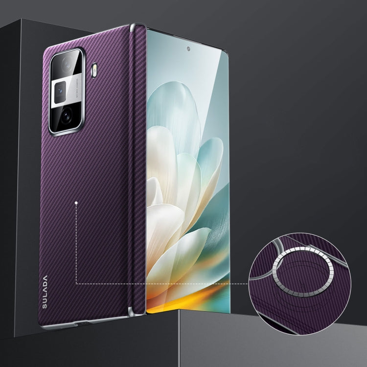For Honor Magic Vs3 SULADA 600D Kevlar Texture PC Shockproof Phone Case(Purple) by SULADA