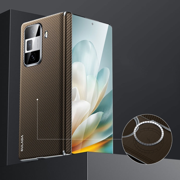 For Honor Magic Vs3 SULADA 600D Kevlar Texture PC Shockproof Phone Case(Brown) by SULADA