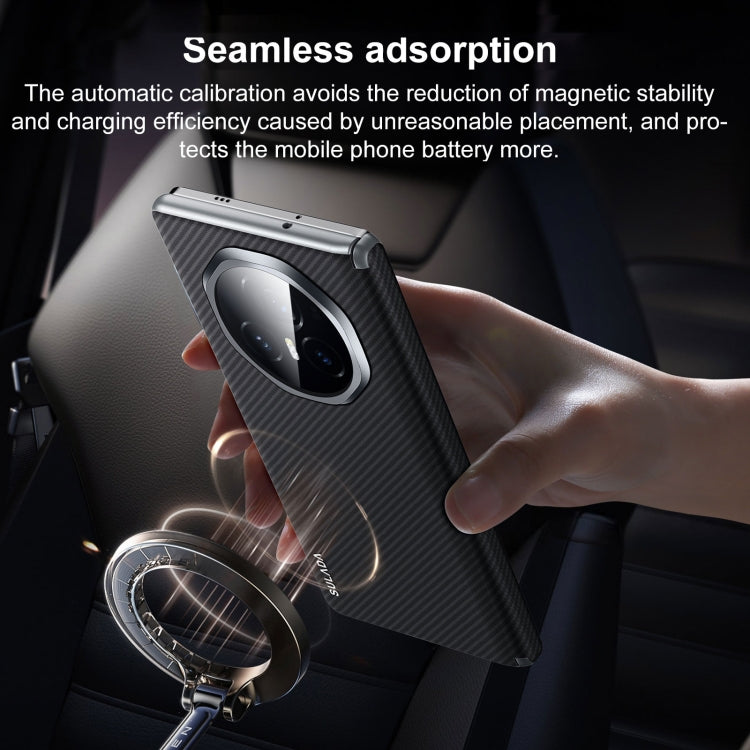 For Honor Magic Vs3 SULADA 600D Kevlar Texture PC Shockproof Phone Case(Brown) by SULADA