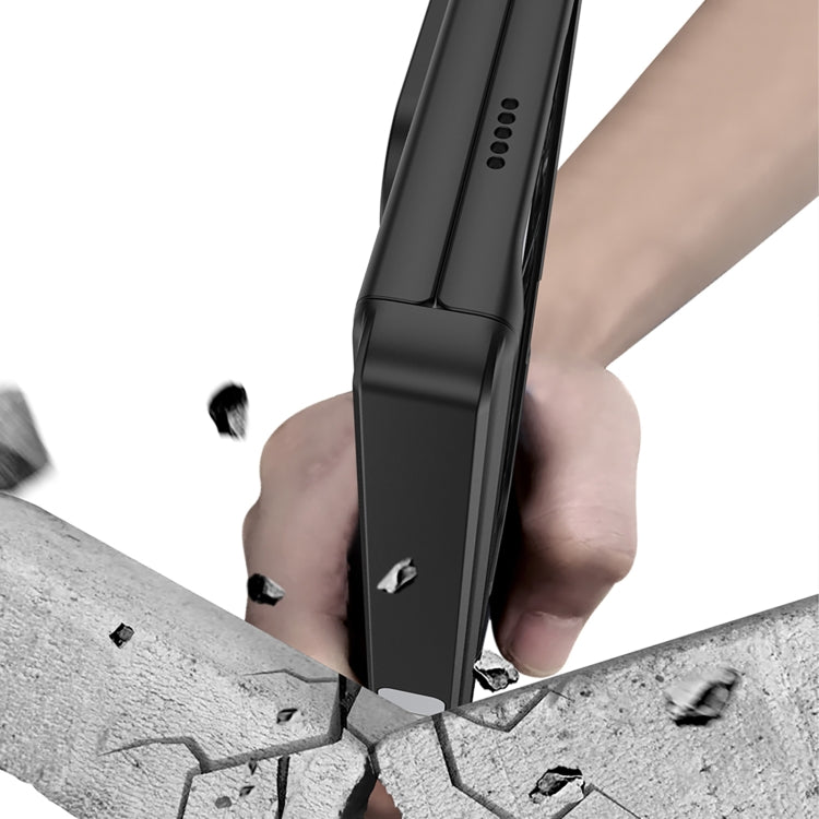 For Google Pixel 9 Pro Fold GKK Integrated Fold Hinge Card Slot Phone Case with Holder(Carbon Fiber) by GKK