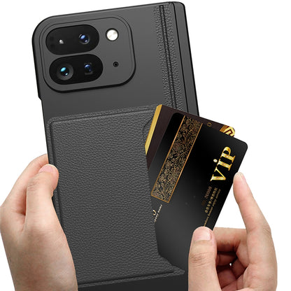 For Google Pixel 9 Pro Fold GKK Integrated Fold Hinge Card Slot Phone Case with Holder(Navy Blue) by GKK