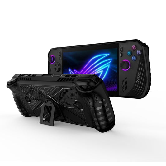 For ASUS ROG Ally X Game Console TPU Protective Case with Stand(Black) by bashfashion