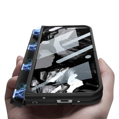 For Google Pixel 9 Pro Fold GKK Integrated Magnetic Full Coverage Flip Phone Case, Included Pen(Black) by GKK