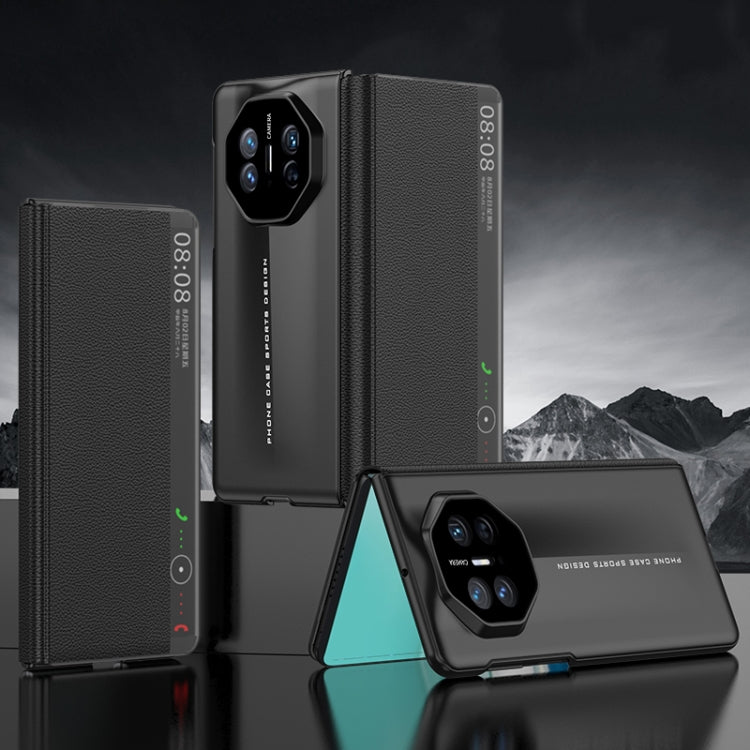 For Huawei Mate X5 GKK Blade Flip PU Phone Case(Black) by GKK