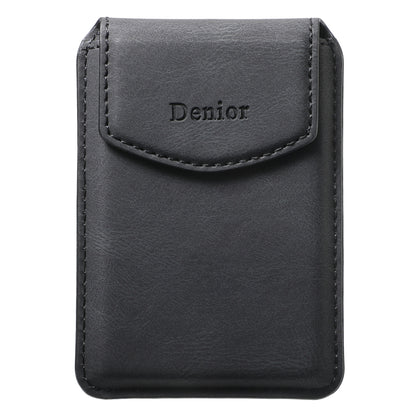 Denior V12 MagSafe Magnetic Phone PU Card Sleeve(Black) by Denior