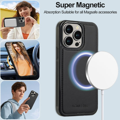 For iPhone 13 Pro Max LC.IMEEKE L2 Series Detachable Magsafe PU Phone Case with Lanyard(Black) by LC.IMEEKE