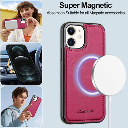 For iPhone 11 LC.IMEEKE L2 Series Detachable Magsafe PU Phone Case with Lanyard(Red) by LC.IMEEKE