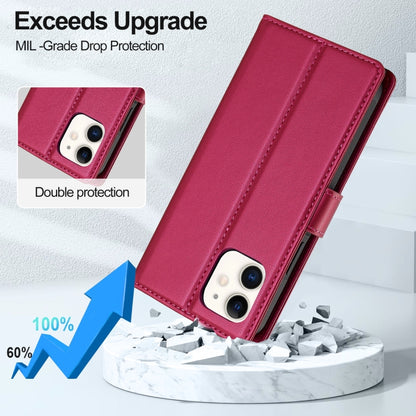 For iPhone 11 LC.IMEEKE L2 Series Detachable Magsafe PU Phone Case with Lanyard(Red) by LC.IMEEKE