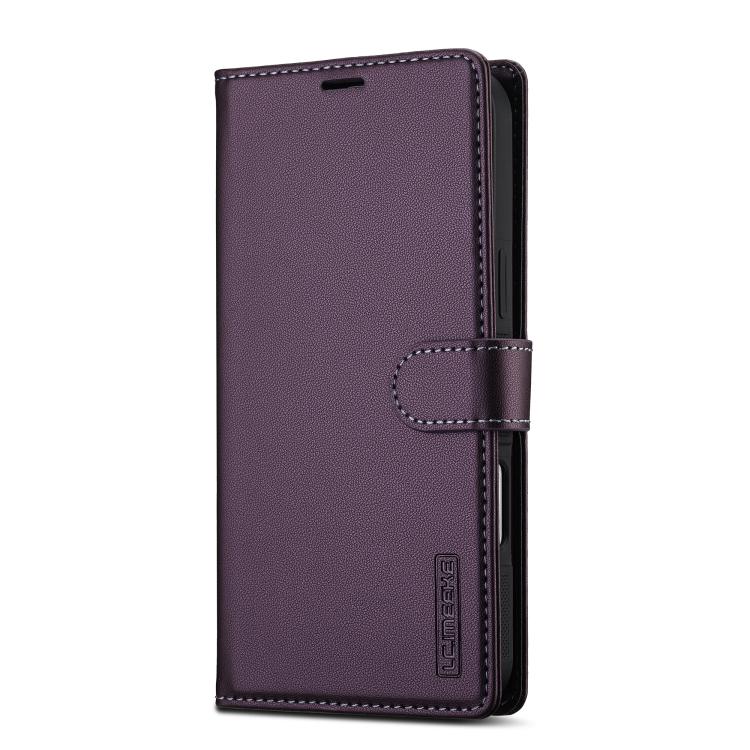 For iPhone 17 Pro Max LC.IMEEKE L2 Series Detachable Magsafe PU Phone Case with Lanyard(Purple) by LC.IMEEKE