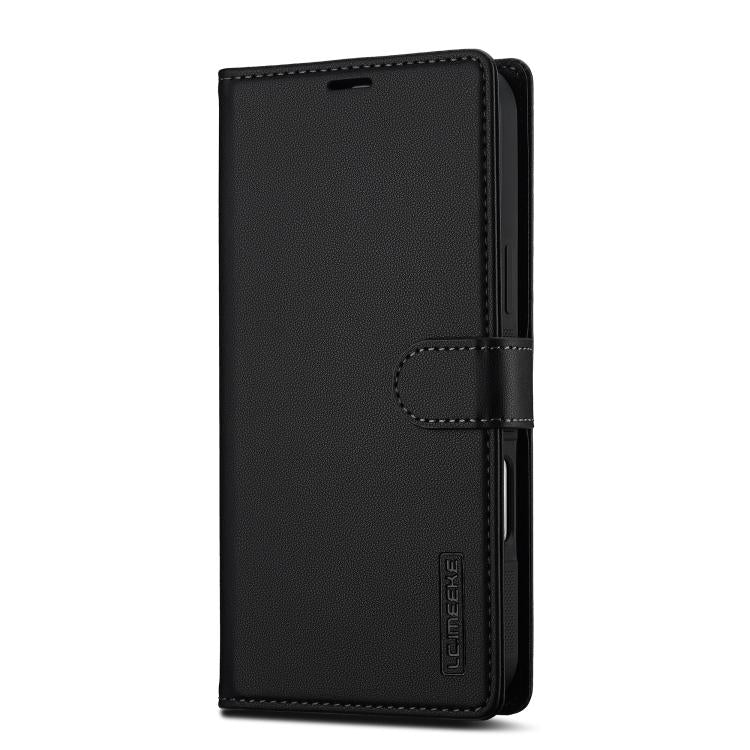 For iPhone 17 Pro LC.IMEEKE L2 Series Detachable Magsafe PU Phone Case with Lanyard(Black) by LC.IMEEKE