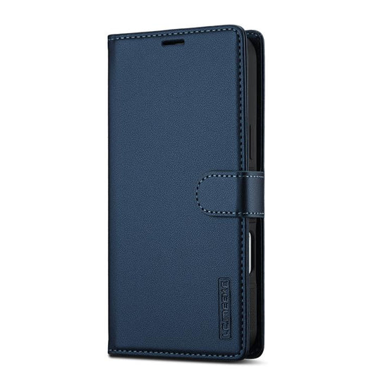 For iPhone 17 Pro LC.IMEEKE L2 Series Detachable Magsafe PU Phone Case with Lanyard(Blue) by LC.IMEEKE