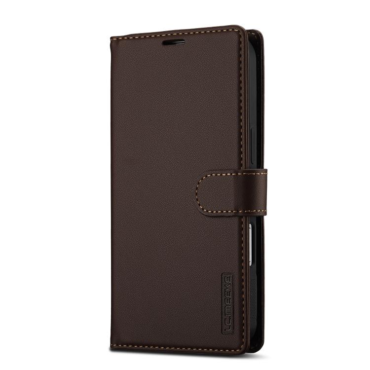 For iPhone Air LC.IMEEKE L2 Series Detachable Magsafe PU Phone Case with Lanyard(Brown) by LC.IMEEKE