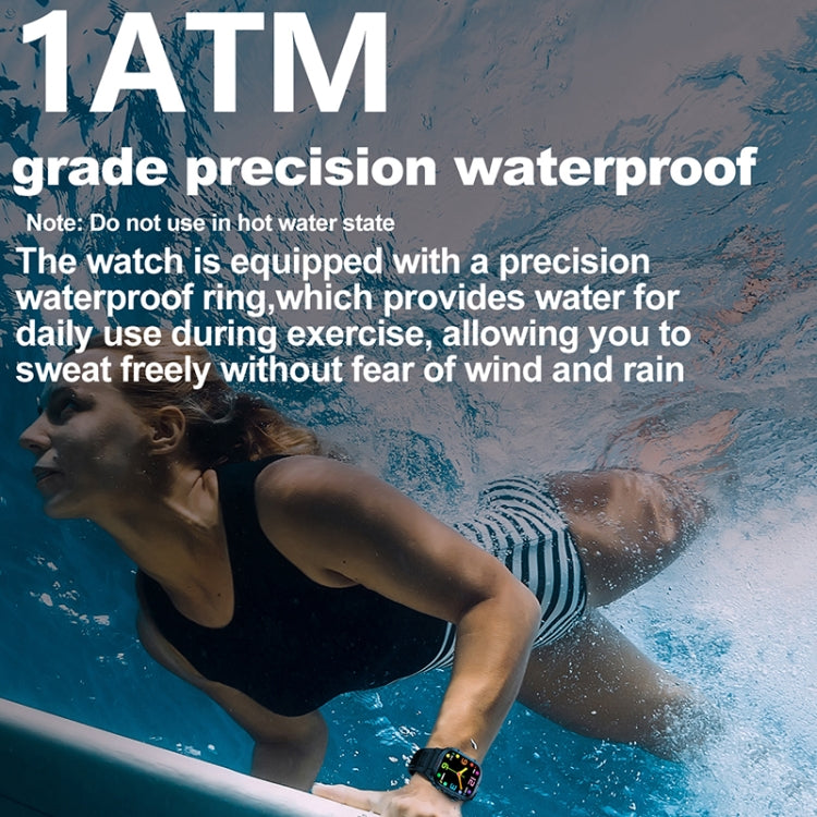 G45 2.01 inch Screen Silicone Strap 10m Waterproof Smart Watch, Support Flashlight / Bluetooth Call / HRV(Black) by bashfashion