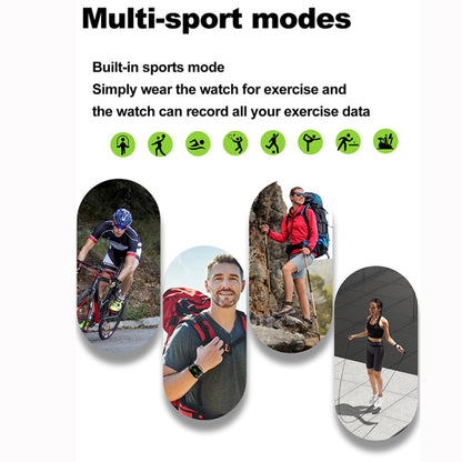 G45 2.01 inch Screen Silicone Strap 10m Waterproof Smart Watch, Support Flashlight / Bluetooth Call / HRV(Black) by bashfashion