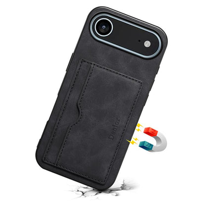 For iPhone Air Denior D08 PU Single Card Slot Holder Phone Case(Black) by Denior