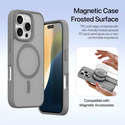 For iPhone 16 Pro DUX DUCIS Lawa Series 2 in 1 Wallet Zipper Detachable MagSafe Phone Case with Lanyard(Grey) by DUX DUCIS