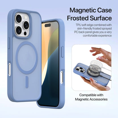 For iPhone 16 Pro DUX DUCIS Lawa Series 2 in 1 Wallet Zipper Detachable MagSafe Phone Case with Lanyard(Light Blue) by DUX DUCIS