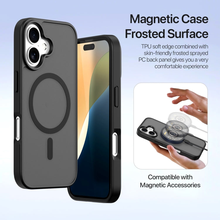 For iPhone 16 DUX DUCIS Lawa Series 2 in 1 Wallet Zipper Detachable MagSafe Phone Case with Lanyard(Black) by DUX DUCIS