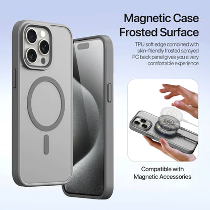 For iPhone 15 Pro DUX DUCIS Lawa Series 2 in 1 Wallet Zipper Detachable MagSafe Phone Case with Lanyard(Grey) by DUX DUCIS