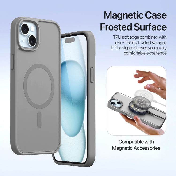 For iPhone 15 DUX DUCIS Lawa Series 2 in 1 Wallet Zipper Detachable MagSafe Phone Case with Lanyard(Grey) by DUX DUCIS
