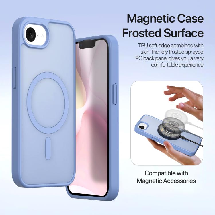 For iPhone 16e DUX DUCIS Lawa Series 2 in 1 Wallet Zipper Detachable MagSafe Phone Case with Lanyard(Light Blue) by DUX DUCIS