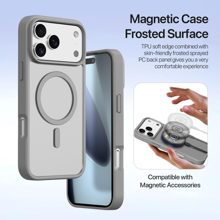 For iPhone 17 Pro Max DUX DUCIS Lawa Series 2 in 1 Wallet Zipper Detachable MagSafe Phone Case with Lanyard(Grey) by DUX DUCIS