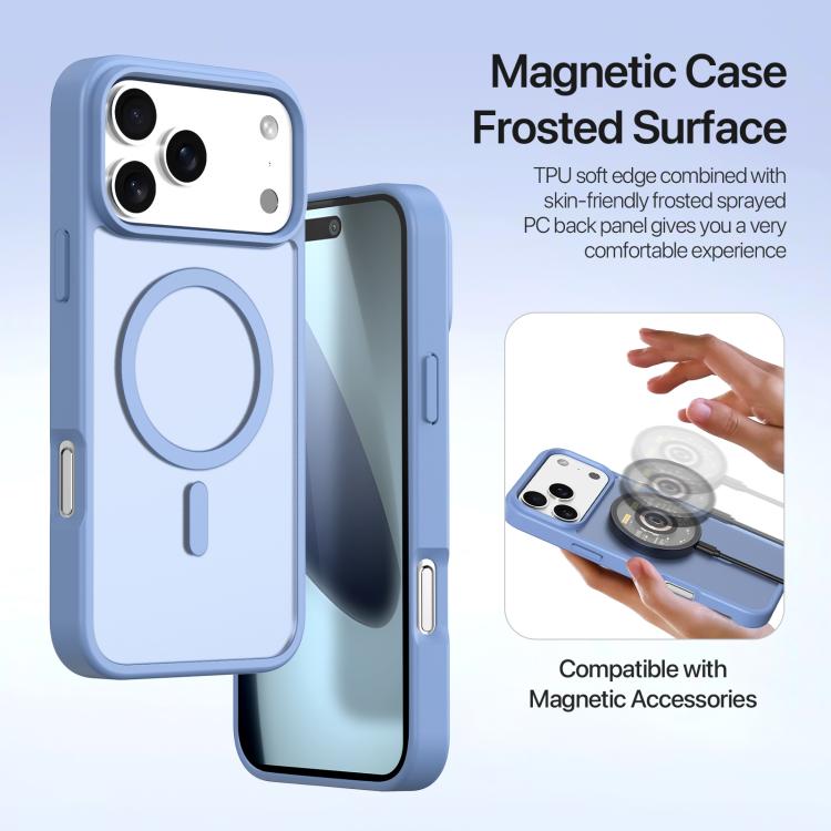 For iPhone 17 Pro Max DUX DUCIS Lawa Series 2 in 1 Wallet Zipper Detachable MagSafe Phone Case with Lanyard(Light Blue) by DUX DUCIS