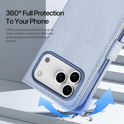 For iPhone 17 Pro Max DUX DUCIS Lawa Series 2 in 1 Wallet Zipper Detachable MagSafe Phone Case with Lanyard(Light Blue) by DUX DUCIS