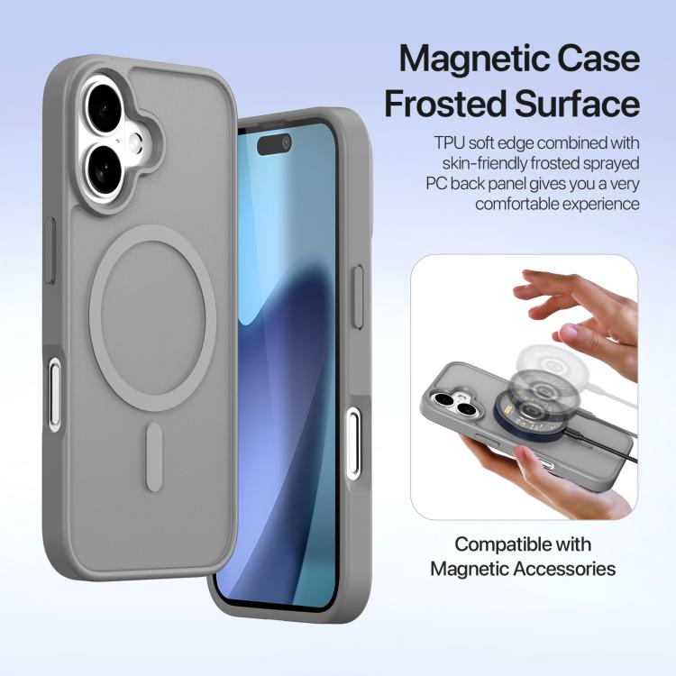 For iPhone 17 DUX DUCIS Lawa Series 2 in 1 Wallet Zipper Detachable MagSafe Phone Case with Lanyard(Grey) by DUX DUCIS