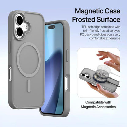 For iPhone 17 DUX DUCIS Lawa Series 2 in 1 Wallet Zipper Detachable MagSafe Phone Case with Lanyard(Grey) by DUX DUCIS