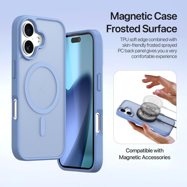For iPhone 17 DUX DUCIS Lawa Series 2 in 1 Wallet Zipper Detachable MagSafe Phone Case with Lanyard(Light Blue) by DUX DUCIS