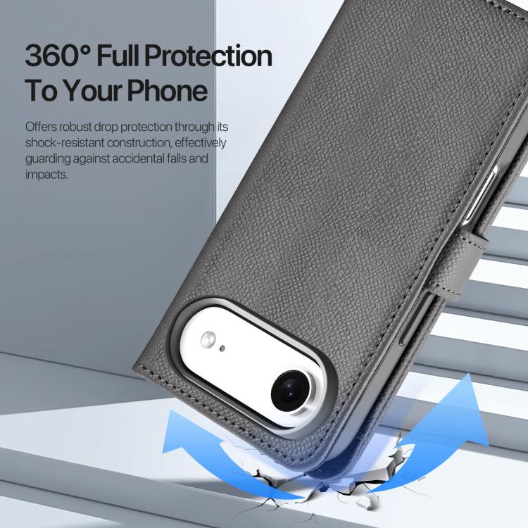 For iPhone Air DUX DUCIS Lawa Series 2 in 1 Wallet Zipper Detachable MagSafe Phone Case with Lanyard(Grey) by DUX DUCIS