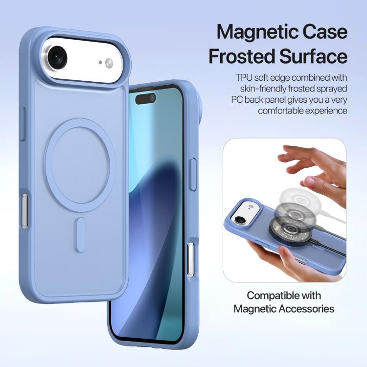 For iPhone Air DUX DUCIS Lawa Series 2 in 1 Wallet Zipper Detachable MagSafe Phone Case with Lanyard(Light Blue) by DUX DUCIS