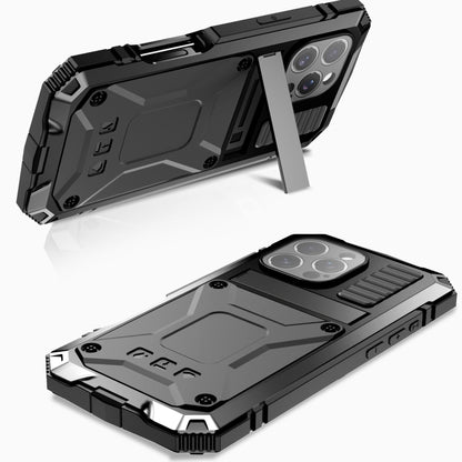 For iPhone 16 Pro Max R-JUST Life Waterproof Dustproof Shockproof Phone Case(Black) by R-JUST