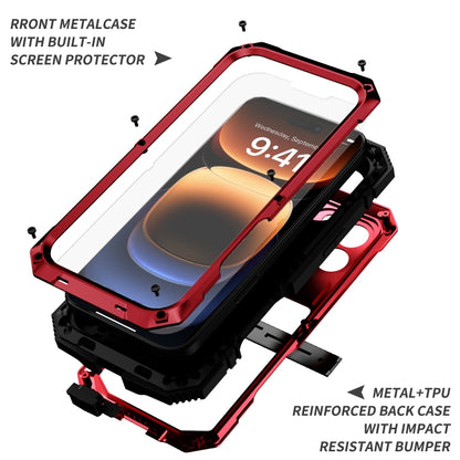 For iPhone 16 Pro Max R-JUST Life Waterproof Dustproof Shockproof Phone Case(Red) by R-JUST