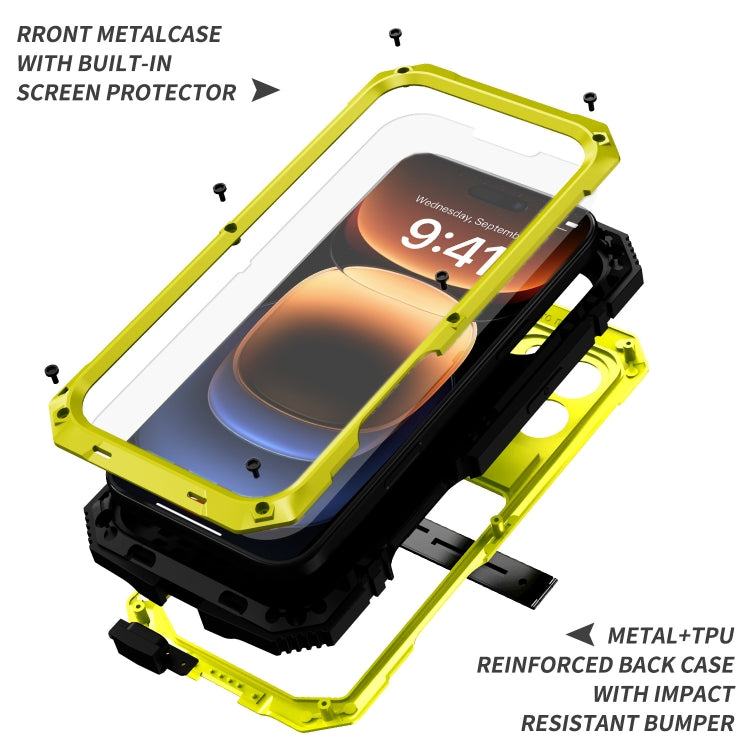 For iPhone 16 Pro Max R-JUST Life Waterproof Dustproof Shockproof Phone Case(Yellow) by R-JUST