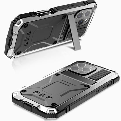 For iPhone 16 Pro Max R-JUST Life Waterproof Dustproof Shockproof Phone Case(Silver) by R-JUST