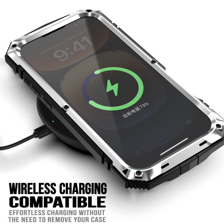 For iPhone 16 Pro Max R-JUST Life Waterproof Dustproof Shockproof Phone Case(Silver) by R-JUST